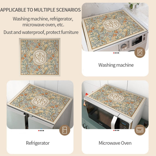 Vintage Style Floral Washer Drain Mat Cover - Halri