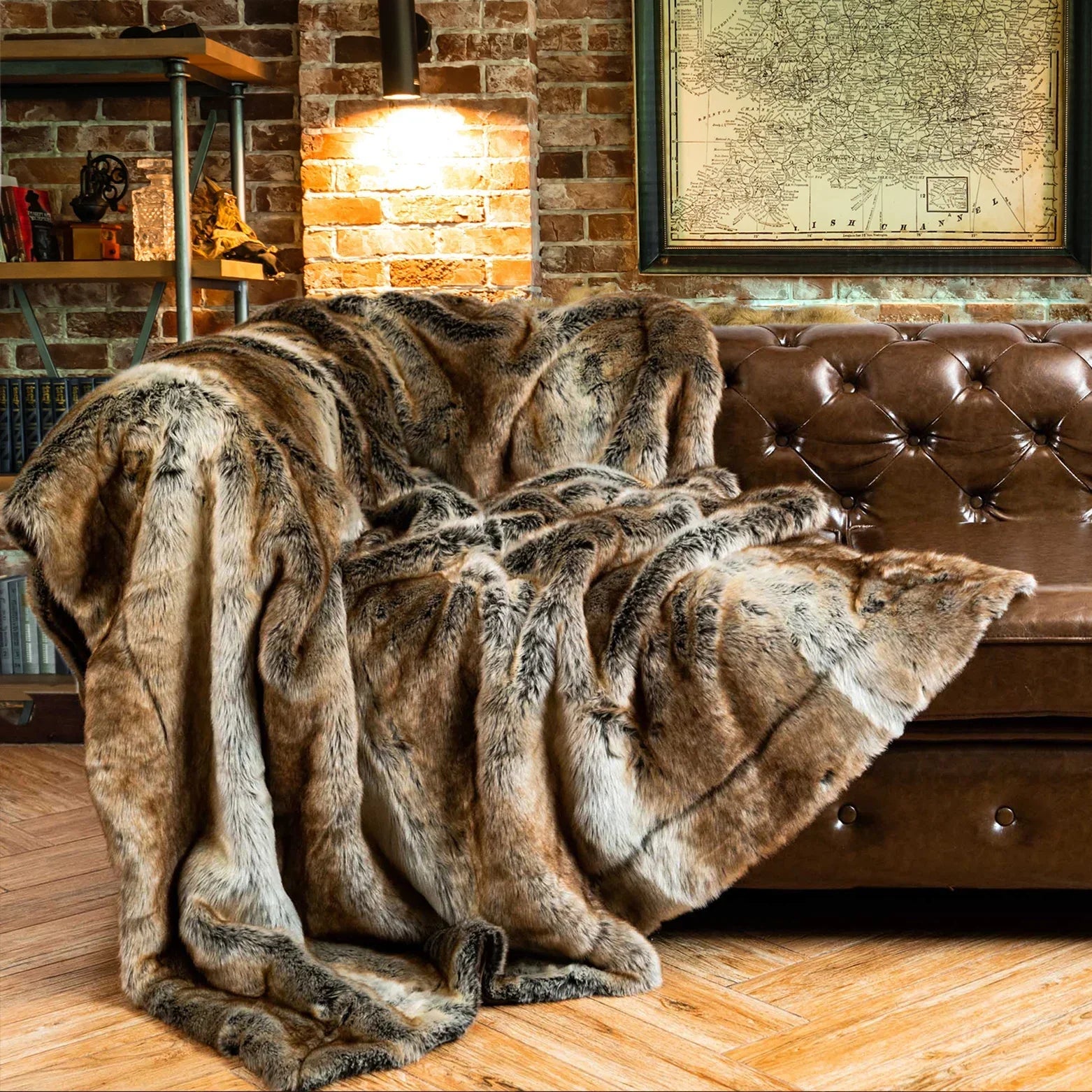 Plush Faux Fur Throw Blanket Soft and Cozy - Halri