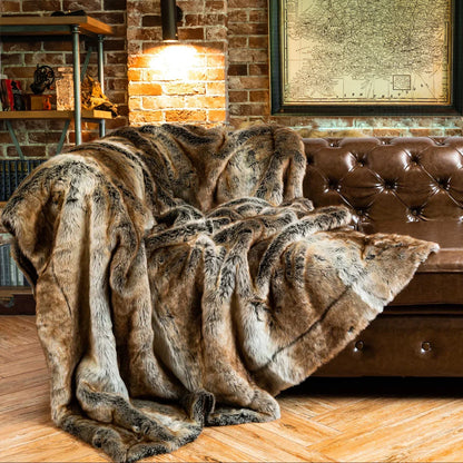 Plush Faux Fur Throw Blanket Soft and Cozy - Halri