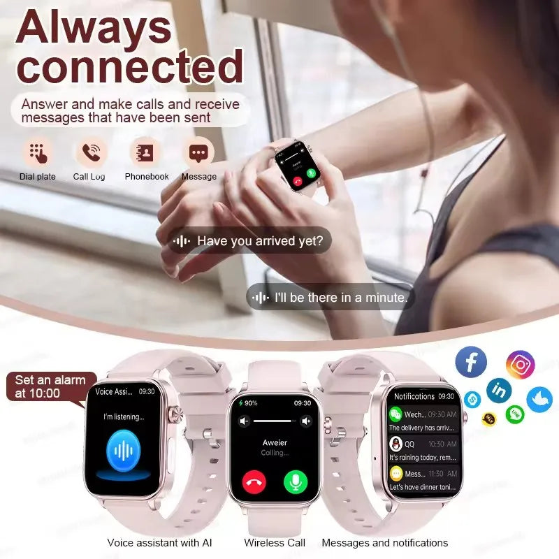 Stylish Fitness Watch with HD Screen – Pulse Monitor