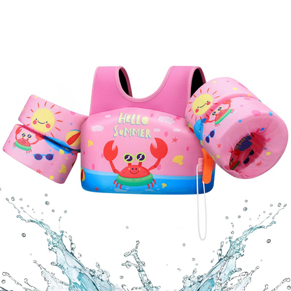 Schwimmweste für Kinder mit Schwimmkörpern und Sicherheitspfeife