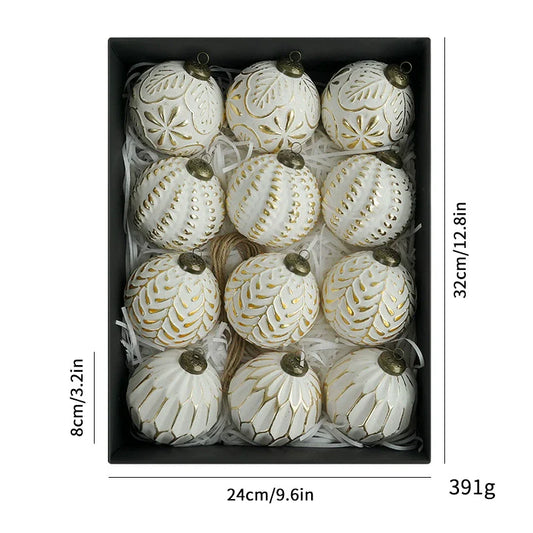 Vintage Holiday Glass Ball Ornaments Set - Halri