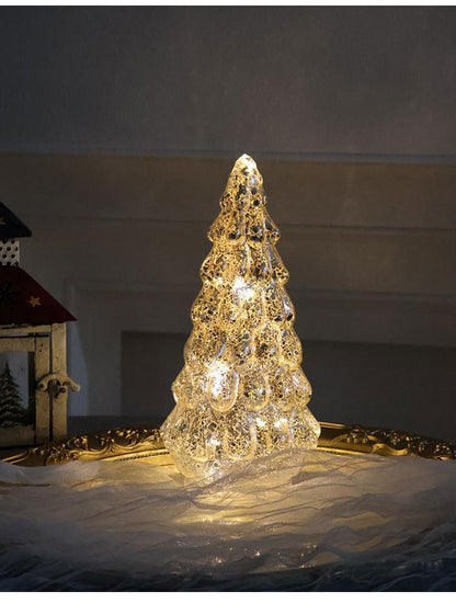 Kleine, glitzernde Weihnachtsbaumdekorationen aus Glas