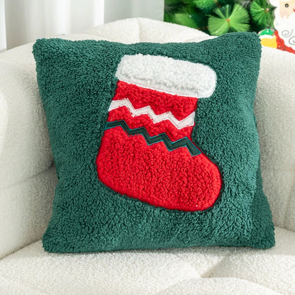 Gemütliches Weihnachtsmann-Dekokissen 