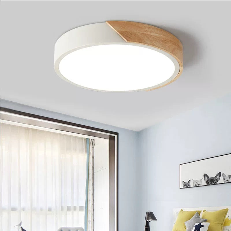 Slim LED Wooden Ceiling Lamp - Halri