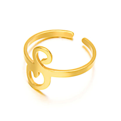 Personalisierter Ring mit Monogramm in Schreibschrift