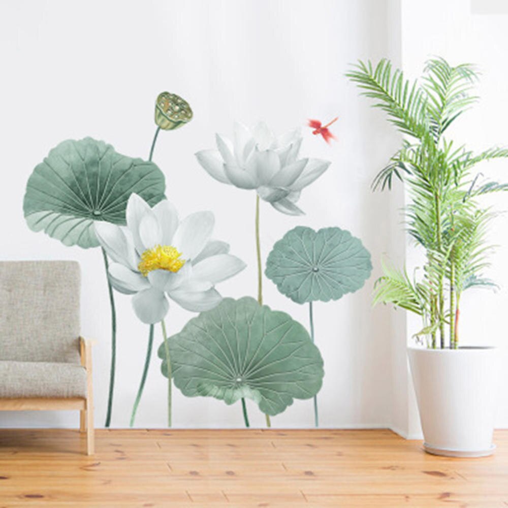 Wunderschöner floraler Vinyl-Wandaufkleber