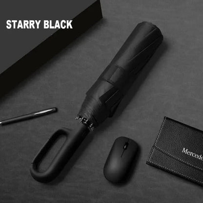 Wasserdichter, windfester Kompaktschirm mit UV-Schutz