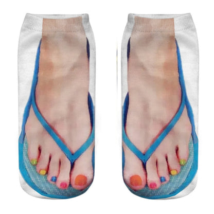 Witzige, 3D-designte Knöchelsocken