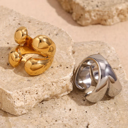 Luxurious 18k Gold Drop Statement Ring - Halri