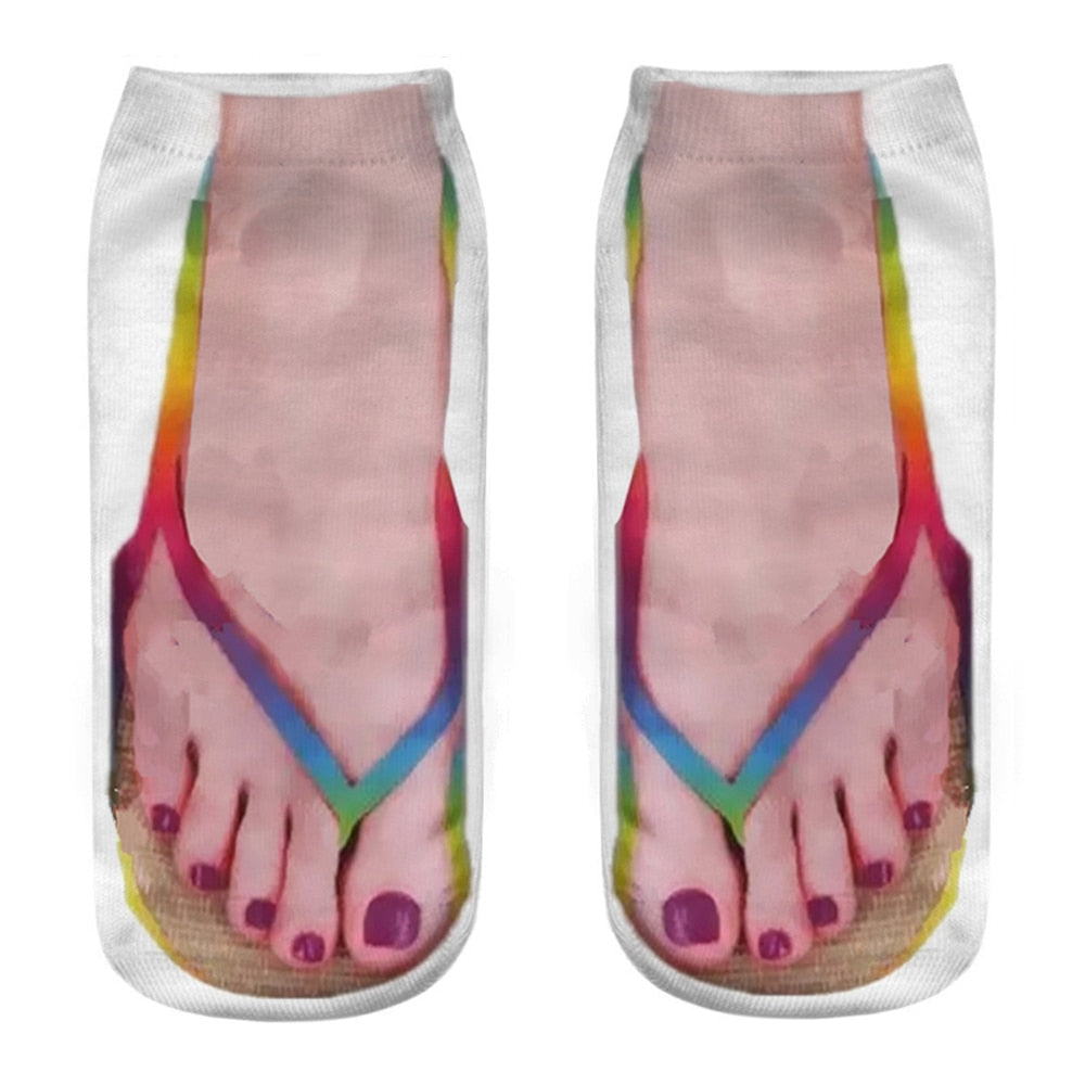 Witzige, 3D-designte Knöchelsocken