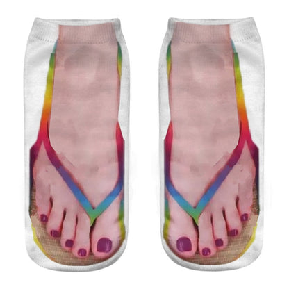 Witzige, 3D-designte Knöchelsocken