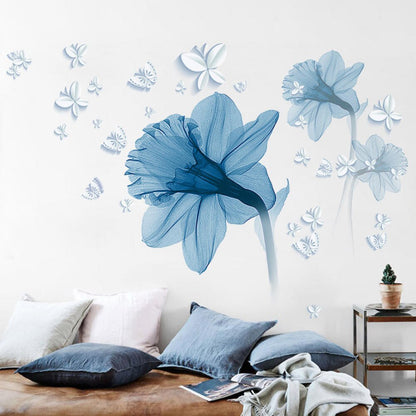 Wunderschöner floraler Vinyl-Wandaufkleber