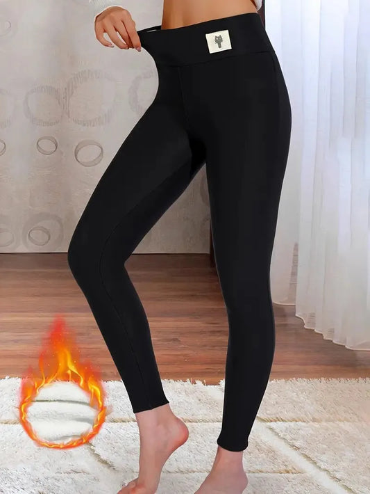 Women's Warm Cashmere Leggings High Waist Shaping - Halri