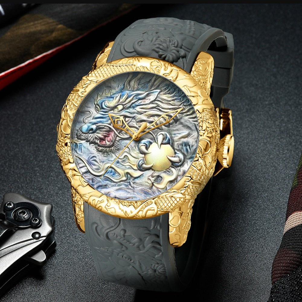 Vintage Dragon Quarzuhren für Herren