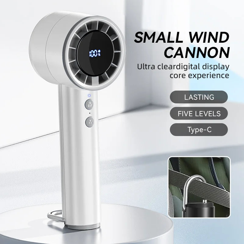 Compact Portable Handheld Fan with 5 Speed Settings - Halri