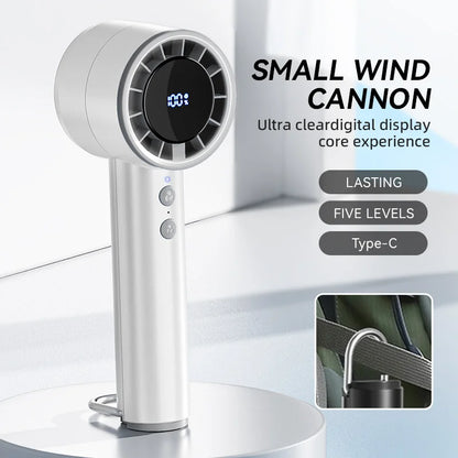 Compact Portable Handheld Fan with 5 Speed Settings - Halri