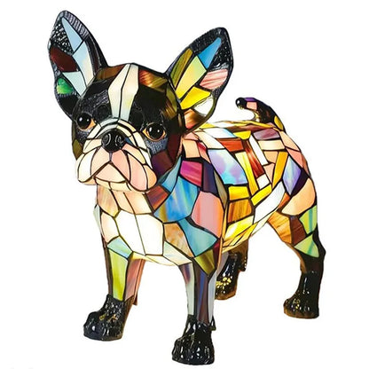 Fun Dog Statue Desk Lamp Cute Home Decor Light
