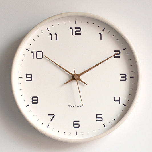 Quiet Rustic Wooden Wall Clock for Home Decor - Halri