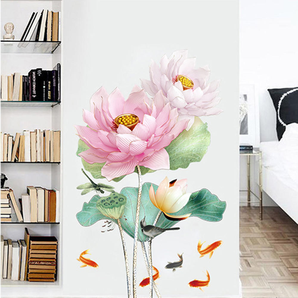 Wunderschöner floraler Vinyl-Wandaufkleber