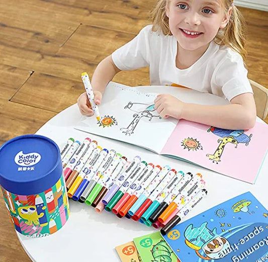 Washable Art Crayons - Mess Free Coloring Sticks - Halri