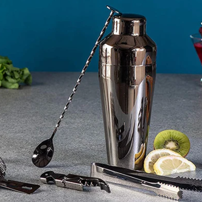 Premium Metal 10-Piece Cocktail Bar Set