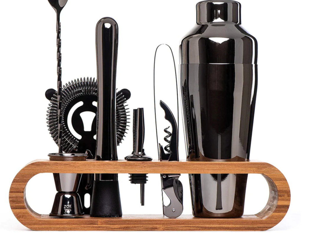 Premium Metal 10-Piece Cocktail Bar Set