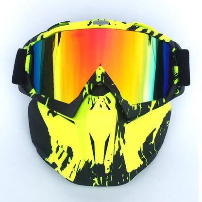 Wintersport-Gesichtsmaske und Schutzbrille