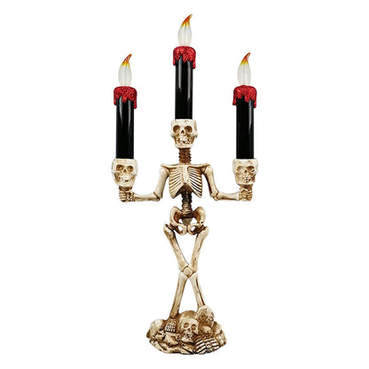 Gruselige Skelett-Teelichter für Halloween