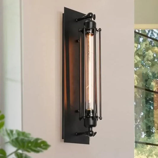 Retro Industrial Wall Light with Edison Bulb Socket - Halri