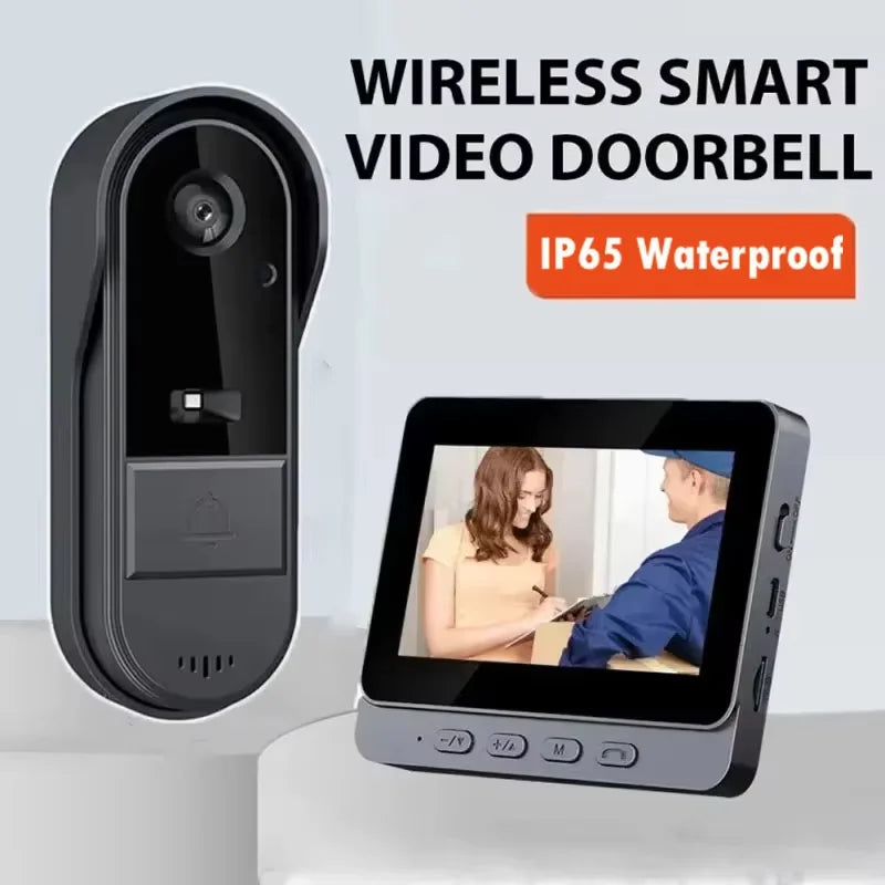 Wireless Smart Doorbell with Intercom and Night Vision - Halri