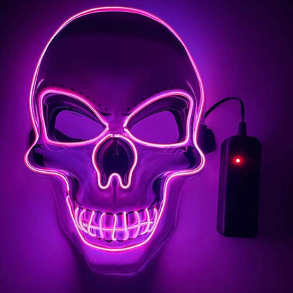 Leuchtende LED-Totenkopf-Partymaske