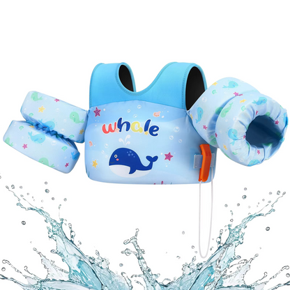 Schwimmweste für Kinder mit Schwimmkörpern und Sicherheitspfeife