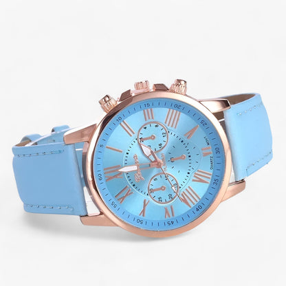 Wasserdichte Damen-Lederuhr 42 mm