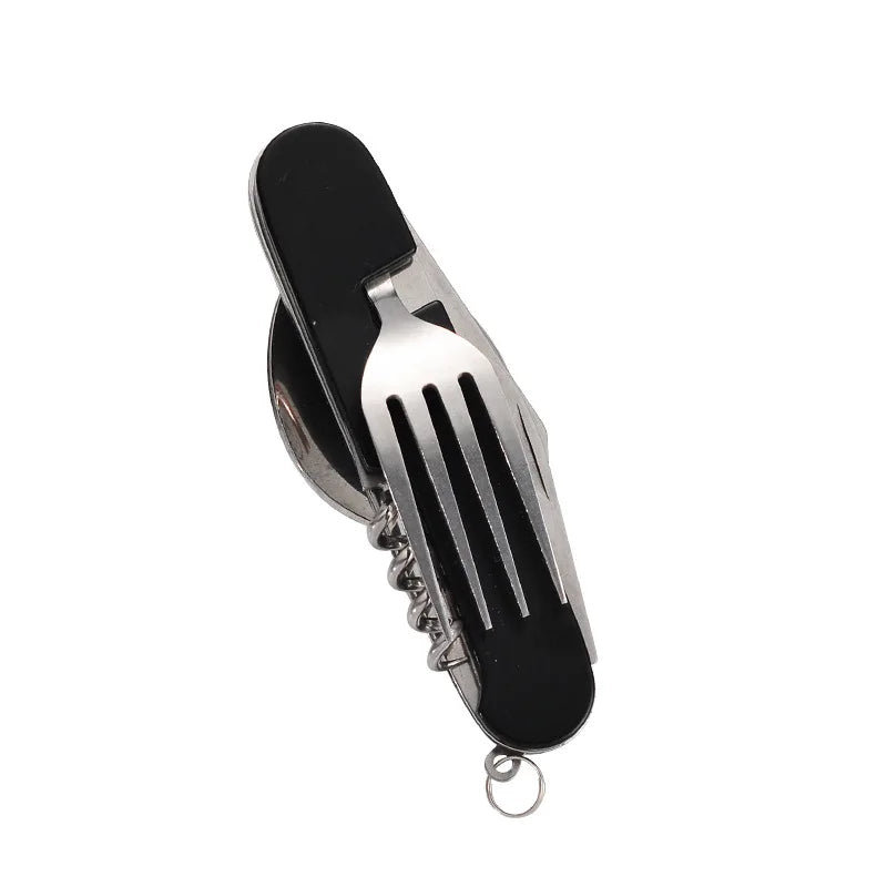 Tragbares 4-in-1 Camping-Besteckset