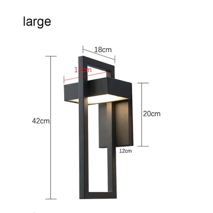 Rustikale schwarze LED-Außenwandleuchte 10W wasserdicht