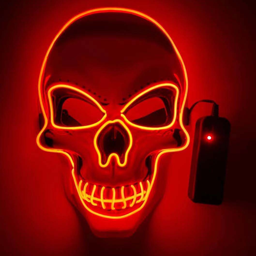Leuchtende LED-Totenkopf-Partymaske