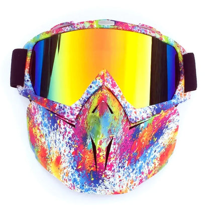 Wintersport-Gesichtsmaske und Schutzbrille