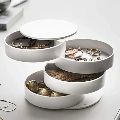 Rotating Jewelry Storage Case with 5 Tier Lid - Halri