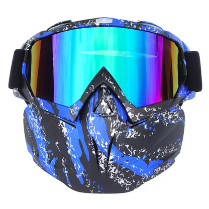 Wintersport-Gesichtsmaske und Schutzbrille