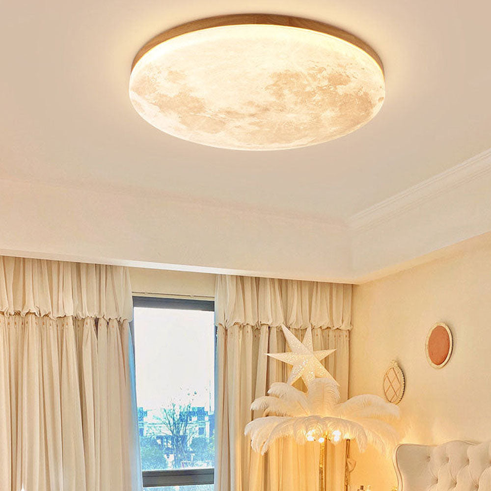 Round Modern Ceiling Lamp Warm Soft Lighting