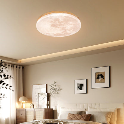 Round Modern Ceiling Lamp Warm Soft Lighting