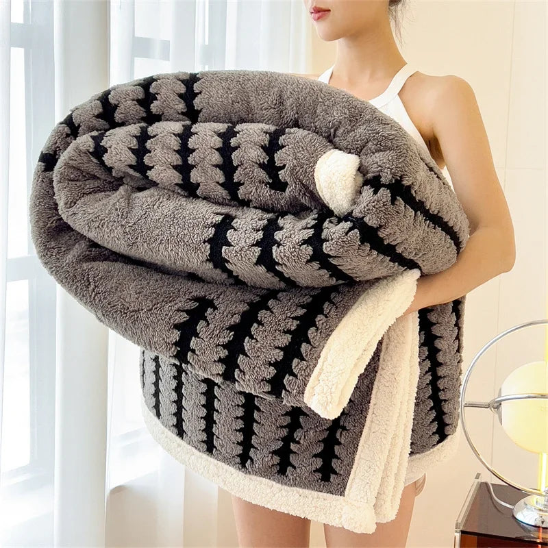 Plüsch-Fleecedecke, superweiche Kuscheldecke