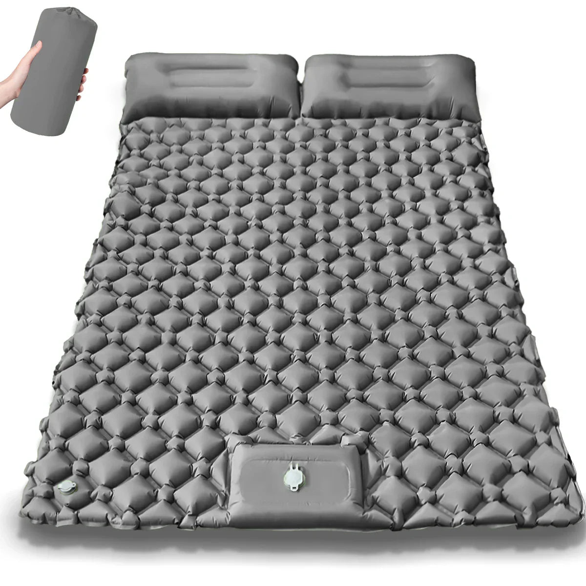 Komfortable große Doppel-Luft-Campingmatratze 