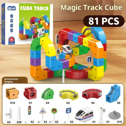 Ultimate Building Racing Track Set – 51/81 Piece Kit
