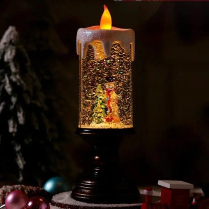 Frosted Glass Christmas Candle Lamp - Halri