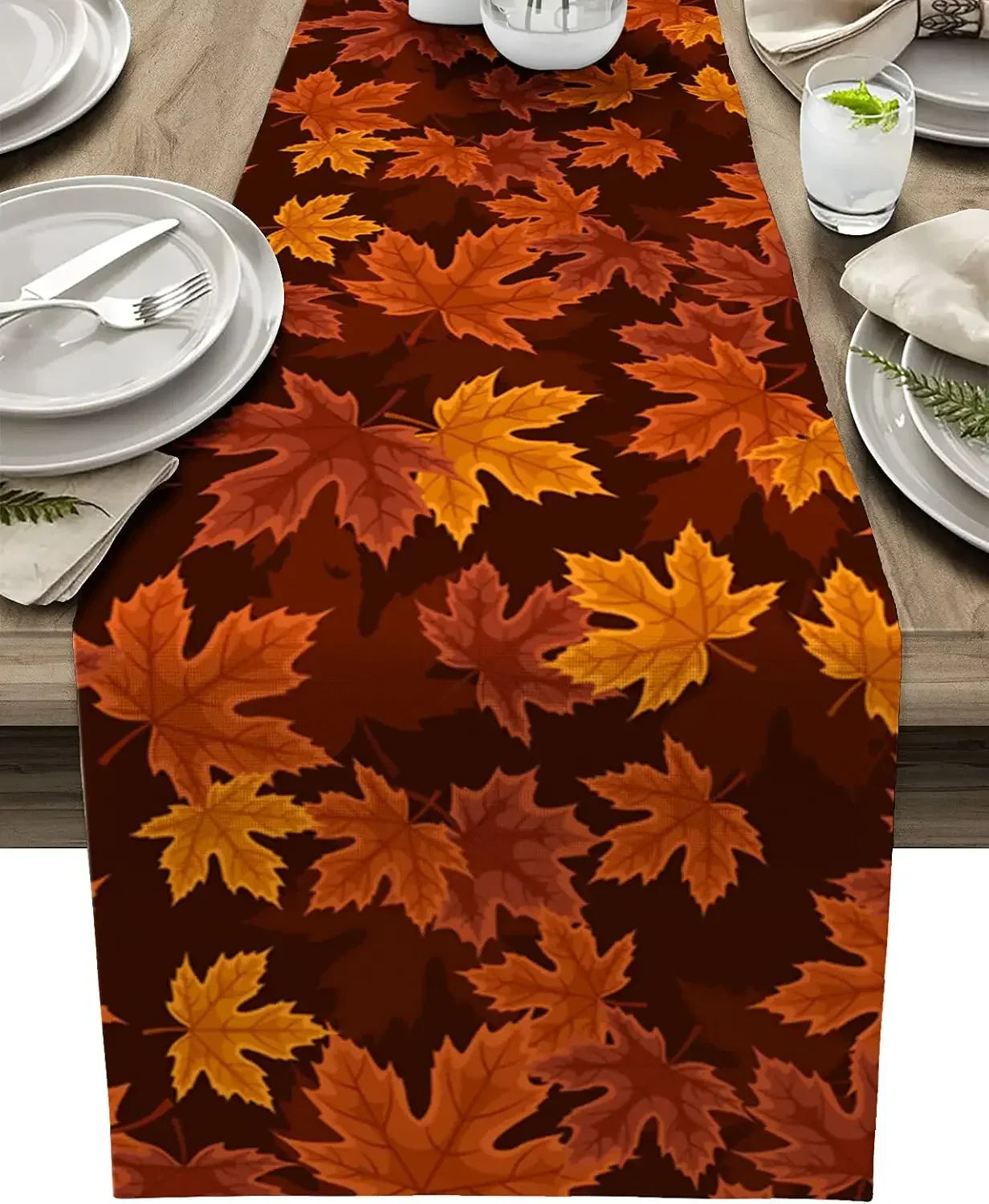 Natural Linen Fall Table Runner - Halri
