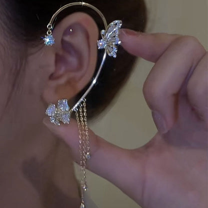 Bunte florale Ohrhänger zum Clip
