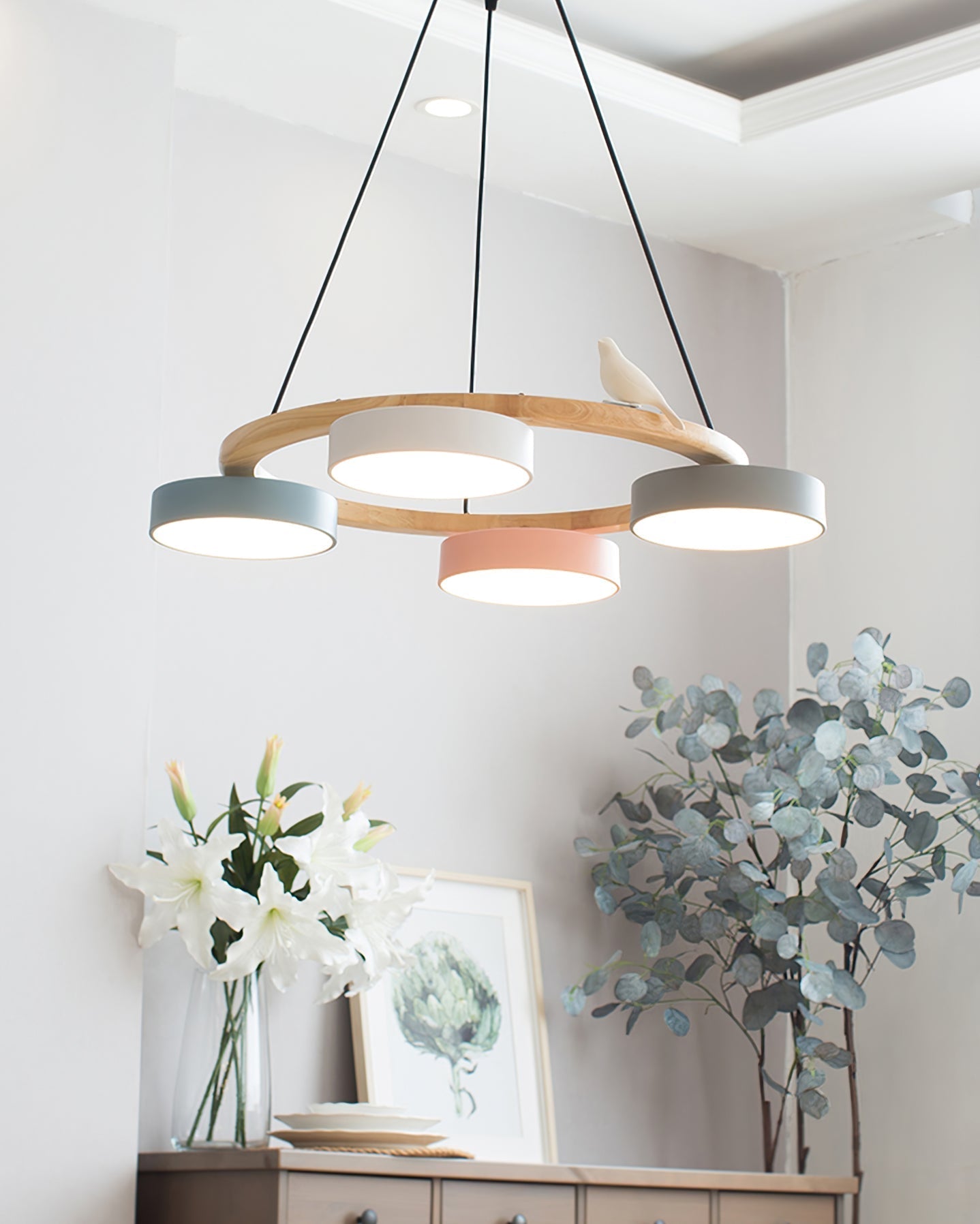 Beautiful Round Pendant LED Birdcage Light Fixture