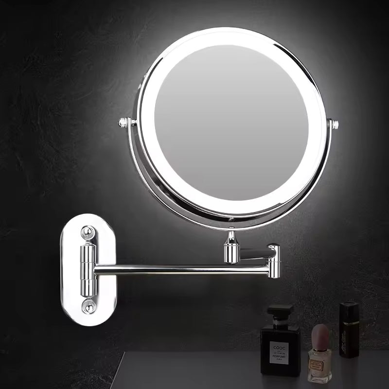Tragbarer LED-Schminkspiegel mit 3-fachem Zoom